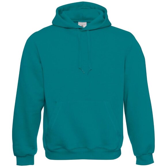Толстовка Hooded, темно-бирюзовая с нанесением логотипа