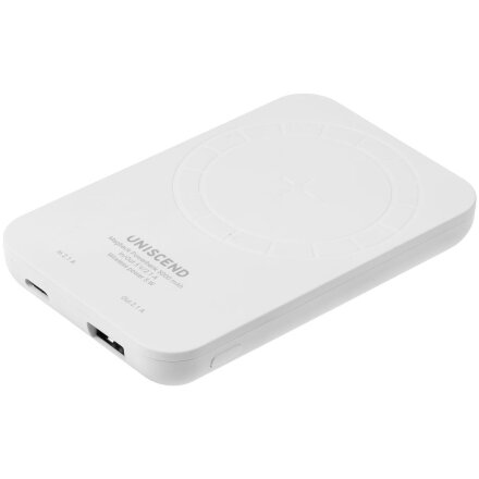 Магнитный беспроводной аккумулятор Magback 5000 мАч, белый Магнитный беспроводной аккумулятор Magback 5000 мАч, белый