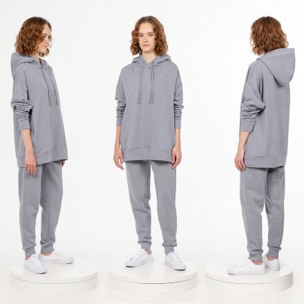 Худи унисекс H2, серое Худи унисекс H2, серое