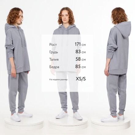 Худи унисекс H2, серое Худи унисекс H2, серое