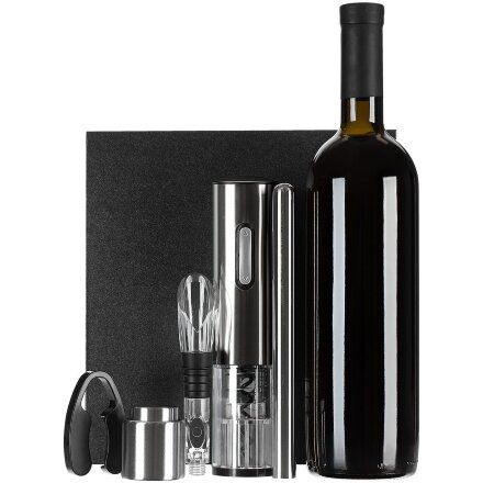 Винный набор Wine Diesel, серебристый Винный набор Wine Diesel, серебристый