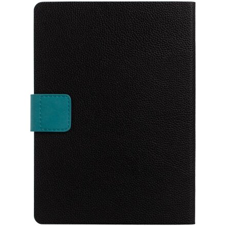 Ежедневник Boom, недатированный, черный с бирюзовым Ежедневник Boom, недатированный, черный с бирюзовым