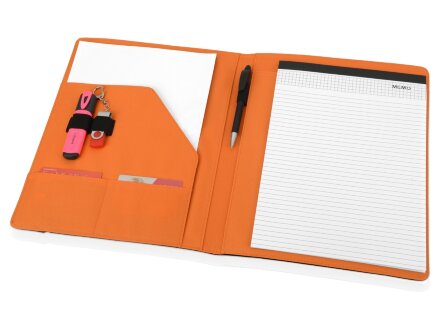 Папка для документов Делос, черный/оранжевый Папка для документов Делос, черный/оранжевый