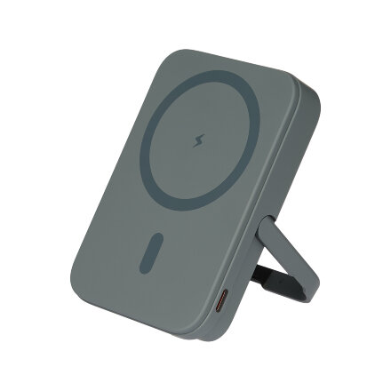 Внешний аккумулятор Union PD 10000mAh с функцией беспроводной зарядки 15W, серый