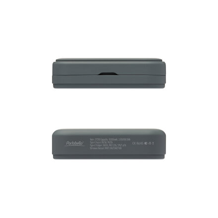 Внешний аккумулятор Юнион PD (Union PD) 10000mAh с функцией беспроводной зарядки 15W, серый