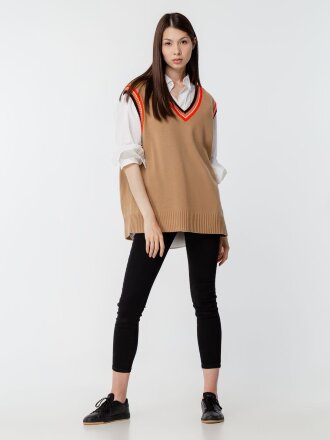 Жилет оверсайз унисекс Cornell в сумке, бежевый Жилет оверсайз унисекс Cornell в сумке, бежевый