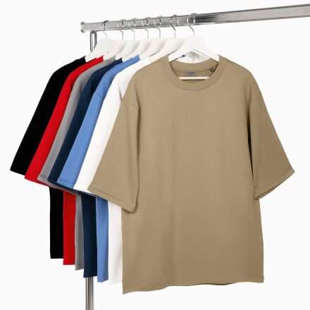 Футболка оверсайз унисекс Kosmos 2.0, красная Футболка оверсайз унисекс Kosmos 2.0, красная