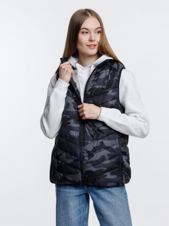 Жилет с подогревом Thermalli Valmorel, серый камуфляж Жилет с подогревом Thermalli Valmorel, серый камуфляж