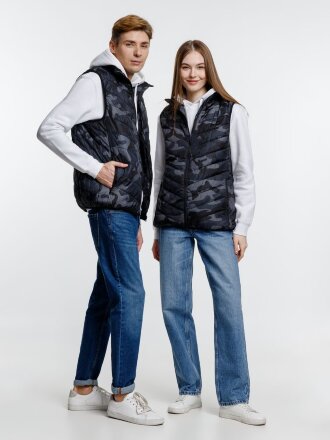 Жилет с подогревом Thermalli Valmorel, серый камуфляж Жилет с подогревом Thermalli Valmorel, серый камуфляж