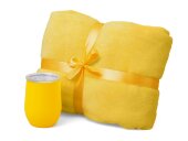 Подарочный набор Dreamy hygge 2.0 с пледом и термокружкой, желтый