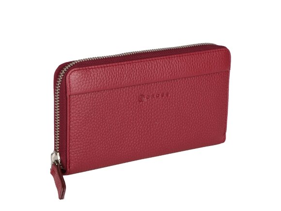 Кошелёк Cross Colors Burgundy, кожа наппа, фактурная, цвет бордовый с нанесением логотипа