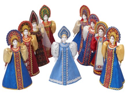 Подарочный набор: кукла фарфоровая, мед, синий Подарочный набор: кукла фарфоровая, мед, синий