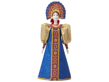 Подарочный набор: кукла фарфоровая, мед, синий Подарочный набор: кукла фарфоровая, мед, синий