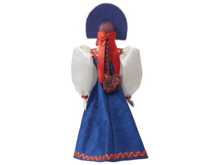 Подарочный набор: кукла фарфоровая, мед, синий Подарочный набор: кукла фарфоровая, мед, синий