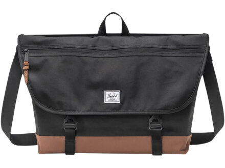 Сумка-мессенджер Herschel Cove из переработанного материала 22,5 л - сплошной черный