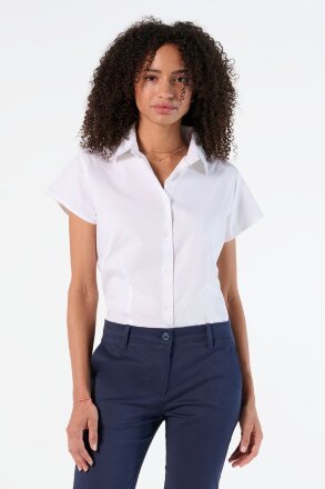 Рубашка женская с коротким рукавом Excess, черная Рубашка женская с коротким рукавом Excess, черная