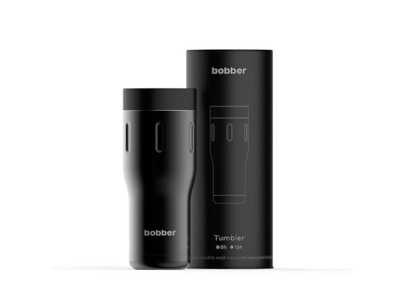 Термос питьевой, вакуумный, бытовой, тм bobber. Объем 0,47 литра. Артикул Tumbler-470 Black Coffee с нанесением логотипа