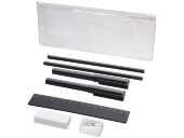 Набор Mindy: ручки шариковые, карандаши, линейка, точилка, ластик, черный Набор Mindy: ручки шариковые, карандаши, линейка, точилка, ластик, черный