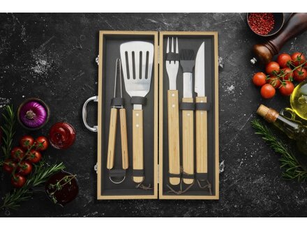 Churras Набор для барбекю из 5 предметов, natural Churras Набор для барбекю из 5 предметов, natural