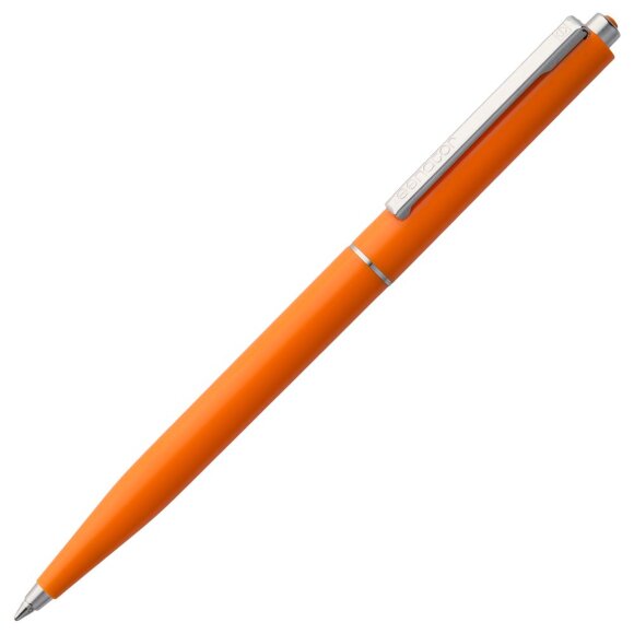 Ручка шариковая Senator Point, ver.2, оранжевая с нанесением логотипа