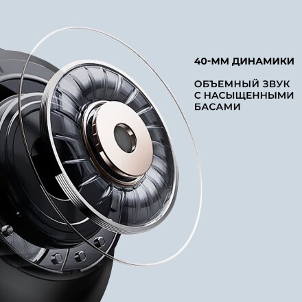 Беспроводные накладные наушники Stereo Vibe, BT 5.4, 400 мАч, черный, Deppa Беспроводные накладные наушники Stereo Vibe, BT 5.4, 400 мАч, черный, Deppa