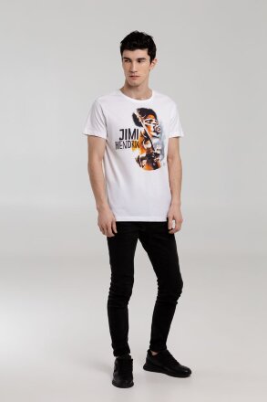 Футболка «Меламед. Jimi Hendrix», белая Футболка «Меламед. Jimi Hendrix», белая