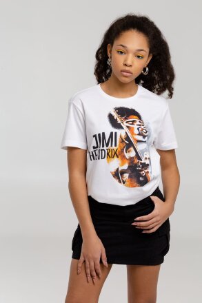 Футболка «Меламед. Jimi Hendrix», белая Футболка «Меламед. Jimi Hendrix», белая