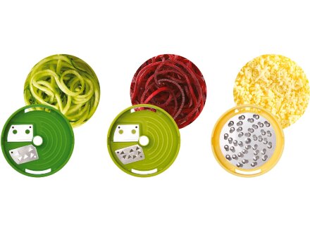 Терка спиралайзер с тремя лезвиями и контейнером для хранения Spiro Терка спиралайзер с тремя лезвиями и контейнером для хранения Spiro