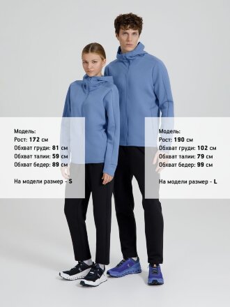 Куртка с капюшоном унисекс Begi, синяя Куртка с капюшоном унисекс Begi, синяя