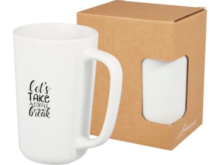 Керамическая кружка Perk объемом 480 мл, белый Керамическая кружка Perk объемом 480 мл, белый