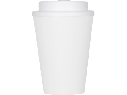 Пластиковый стакан Take away с двойными стенками и крышкой с силиконовым клапаном, 350 мл, белый