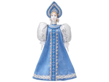 Подарочный набор: кукла фарфоровая, мед, голубой Подарочный набор: кукла фарфоровая, мед, голубой