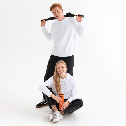 Худи с капюшоном, унисекс ALEX белый, размер L Худи с капюшоном, унисекс ALEX белый, размер L