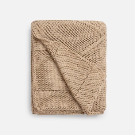 Плед Curve Verve, бежевый меланж