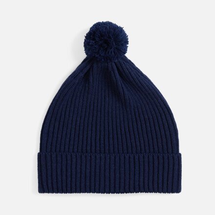 Шапка Catch Match с помпоном, темно-синяя Шапка Catch Match с помпоном, темно-синяя