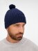 Шапка Catch Match с помпоном, темно-синяя Шапка Catch Match с помпоном, темно-синяя