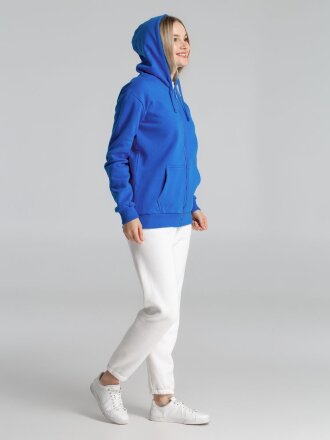 Толстовка на молнии с капюшоном Siverga Heavy 2.0, ярко-синяя Толстовка на молнии с капюшоном Siverga Heavy 2.0, ярко-синяя