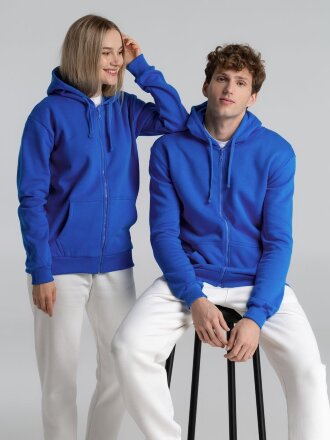 Толстовка на молнии с капюшоном Siverga Heavy 2.0, ярко-синяя Толстовка на молнии с капюшоном Siverga Heavy 2.0, ярко-синяя