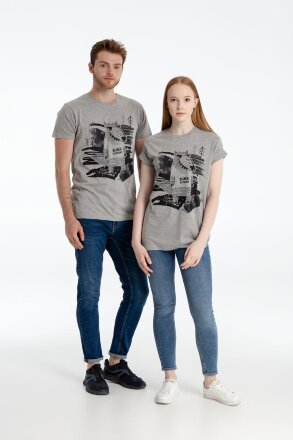 Футболка «Волка футболка», серый меланж Футболка «Волка футболка», серый меланж