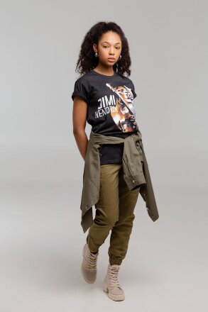 Футболка «Меламед. Jimi Hendrix», черный меланж Футболка «Меламед. Jimi Hendrix», черный меланж