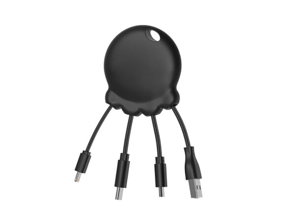 Портативное зарядное устройство Octopus Booster, 1000 mAh, черный с нанесением логотипа