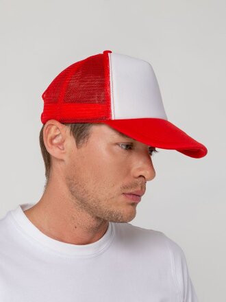 Бейсболка Sunbreaker, красная с белым Бейсболка Sunbreaker, красная с белым