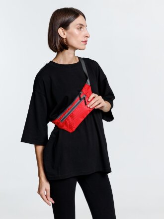 Спортивная поясная сумка Run for Fun, красная Спортивная поясная сумка Run for Fun, красная