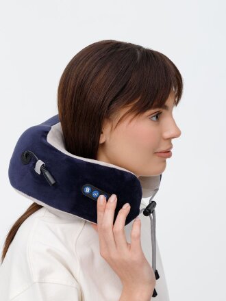 Дорожная подушка-массажер inRelax, синяя Дорожная подушка-массажер inRelax, синяя
