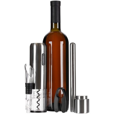 Винный набор Veritas, черный с серебристым Винный набор Veritas, черный с серебристым