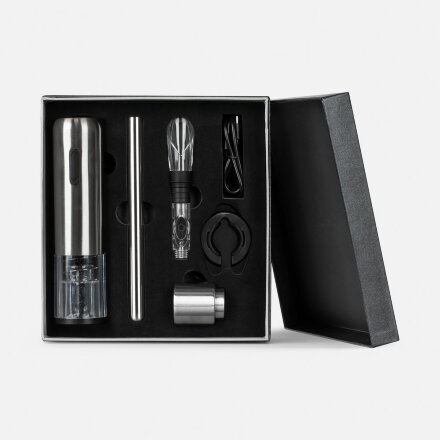 Винный набор Veritas, черный с серебристым Винный набор Veritas, черный с серебристым