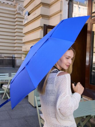 Складной зонт Dome Double с двойным куполом, синий Складной зонт Dome Double с двойным куполом, синий