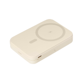 Внешний аккумулятор Union PD 10000mAh с функцией беспроводной зарядки 15W, бежевый