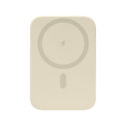 Внешний аккумулятор Union PD 10000mAh с функцией беспроводной зарядки 15W, бежевый