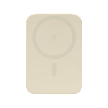 Внешний аккумулятор Union PD 10000mAh с функцией беспроводной зарядки 15W, бежевый